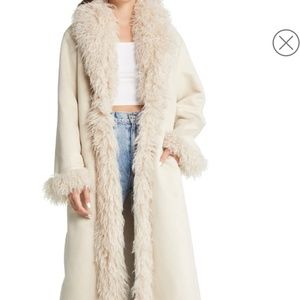Brand new, Never Worn, Azalea Wang Faux fur trimmed Penny Lane coat